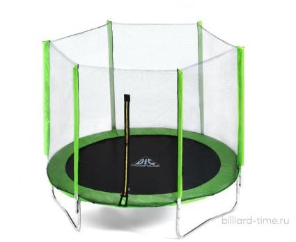 Батут DFC Trampoline Fitness с сеткой 6ft, зеленый