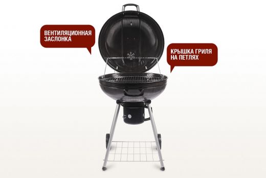 Угольный гриль Start Grill Bison с термометром