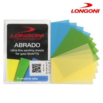 Набор микробумаги для полировки кия Longoni Abrado 12шт.