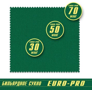 Бильярдное сукно Euro Pro 30 Yellow Green