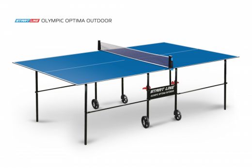 Теннисный стол Olympic Optima Outdoor синий с комплектом аксессуаров