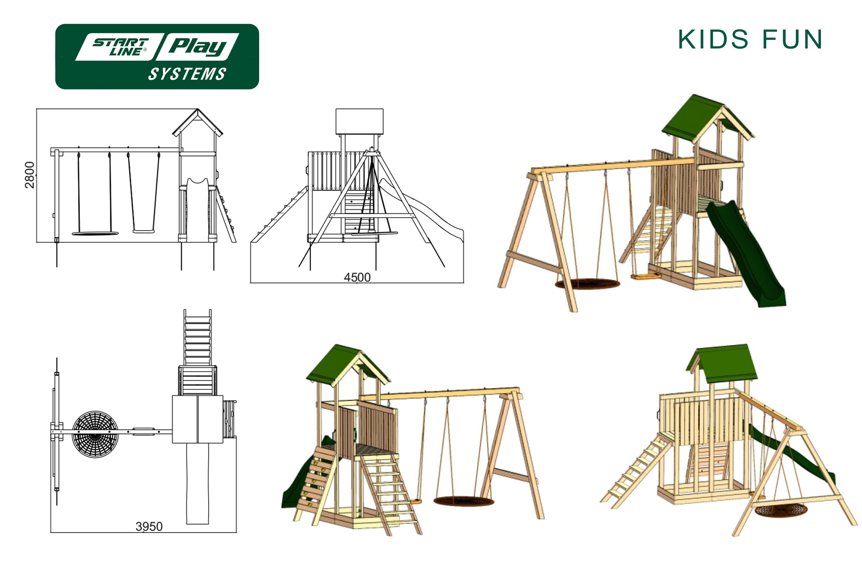 Детский городок KIDS FUN эконом (green)