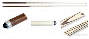 Кий / пирамида 1-pc Классика (коричневый граб, граб) 12 запилов